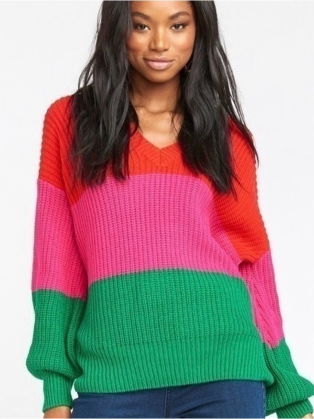 Show me your MuMu pink red and green sweater